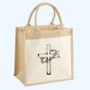 Cotton Pocket Jute Midi Tote Thumbnail
