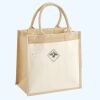 Cotton Pocket Jute Midi Tote Thumbnail
