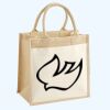 Cotton Pocket Jute Midi Tote Thumbnail
