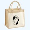 Cotton Pocket Jute Midi Tote Thumbnail