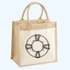 Cotton Pocket Jute Midi Tote Thumbnail
