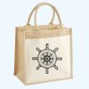 Cotton Pocket Jute Midi Tote Thumbnail