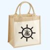 Cotton Pocket Jute Midi Tote Thumbnail