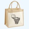 Cotton Pocket Jute Midi Tote Thumbnail