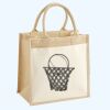 Cotton Pocket Jute Midi Tote Thumbnail