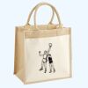 Cotton Pocket Jute Midi Tote Thumbnail