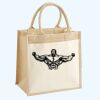 Cotton Pocket Jute Midi Tote Thumbnail
