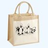 Cotton Pocket Jute Midi Tote Thumbnail
