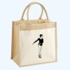 Cotton Pocket Jute Midi Tote Thumbnail