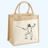Cotton Pocket Jute Midi Tote Thumbnail