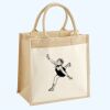 Cotton Pocket Jute Midi Tote Thumbnail