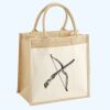 Cotton Pocket Jute Midi Tote Thumbnail