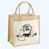 Cotton Pocket Jute Midi Tote Thumbnail