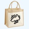 Cotton Pocket Jute Midi Tote Thumbnail