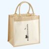 Cotton Pocket Jute Midi Tote Thumbnail