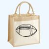 Cotton Pocket Jute Midi Tote Thumbnail