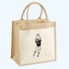 Cotton Pocket Jute Midi Tote Thumbnail