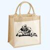 Cotton Pocket Jute Midi Tote Thumbnail
