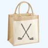 Cotton Pocket Jute Midi Tote Thumbnail