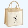 Cotton Pocket Jute Midi Tote Thumbnail