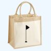 Cotton Pocket Jute Midi Tote Thumbnail
