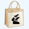 Cotton Pocket Jute Midi Tote Thumbnail