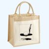 Cotton Pocket Jute Midi Tote Thumbnail