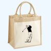 Cotton Pocket Jute Midi Tote Thumbnail