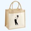 Cotton Pocket Jute Midi Tote Thumbnail
