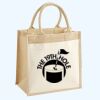 Cotton Pocket Jute Midi Tote Thumbnail