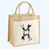 Cotton Pocket Jute Midi Tote Thumbnail