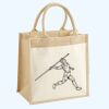 Cotton Pocket Jute Midi Tote Thumbnail