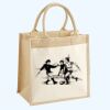 Cotton Pocket Jute Midi Tote Thumbnail