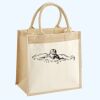 Cotton Pocket Jute Midi Tote Thumbnail