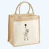 Cotton Pocket Jute Midi Tote Thumbnail