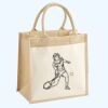Cotton Pocket Jute Midi Tote Thumbnail