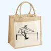 Cotton Pocket Jute Midi Tote Thumbnail