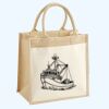 Cotton Pocket Jute Midi Tote Thumbnail