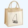 Cotton Pocket Jute Midi Tote Thumbnail