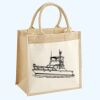 Cotton Pocket Jute Midi Tote Thumbnail