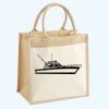 Cotton Pocket Jute Midi Tote Thumbnail