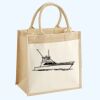 Cotton Pocket Jute Midi Tote Thumbnail