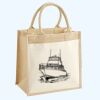 Cotton Pocket Jute Midi Tote Thumbnail