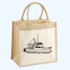 Cotton Pocket Jute Midi Tote Thumbnail