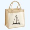 Cotton Pocket Jute Midi Tote Thumbnail
