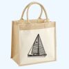 Cotton Pocket Jute Midi Tote Thumbnail