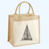 Cotton Pocket Jute Midi Tote Thumbnail
