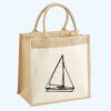 Cotton Pocket Jute Midi Tote Thumbnail