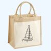 Cotton Pocket Jute Midi Tote Thumbnail