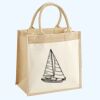 Cotton Pocket Jute Midi Tote Thumbnail